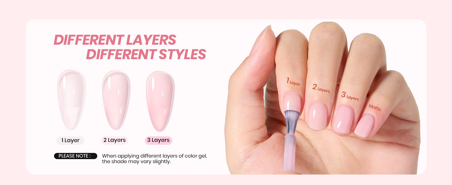 NUDE pink gel nail polish