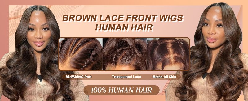 brown lace front wigs human hair