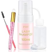 EMEDA Lash Shampoo Kit - 3.38 fl.oz / 100ml Gentle Foam Lash Cleanser, Oil-Free Cleaning for Wash...