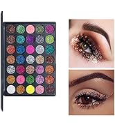 VERONNI Pro 35 Color Glitter Shimmer Eyeshadow Makeup Palette Pigment Stage Make Up Eye Shadow Pl...