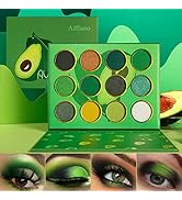 Afflano Highly Pigmented Green Eyeshadow Palette Eye Makeup Kit, Long Lasting Blendable Matte Shi...