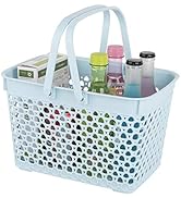Anyoifax Portable Shower Caddy Basket Plastic Cleaning Tote with Handles Large Storage Organizer ...