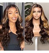 Chocolate Brown Lace Front Wig Human Hair 9x6 Blonde Brown Body Wave Lace Front Wigs Human Hair P...