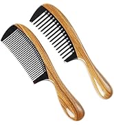 Onedor Handmade Buffalo Horn and Sandalwood Hair Combs - Anti-Static Natural Scent Wide & Fine To...