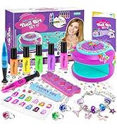 BATTOP Kids Nail Polish Set for Girls - Kids Nail Art Kit for Girls Ages 7-12 Years Old- Cool Gir...