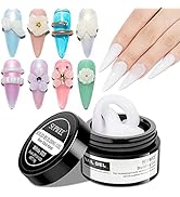 Supwee Solid Sculpture Builder Gel - 3D Nail Gel White Non-Stick Hand Nail Extension Gel for Carv...