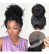 Beluck Deep Wave Curly 360 Lace Front Glueless Wigs Human Hair Pre Plucked Pre Cut With Hidden St...