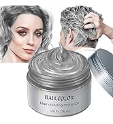 Sliver Gray Temporary Hair Color,Natural Hair Color Wax,Hair Wax Color Spray 4.23 Ounces,Hair Wax...