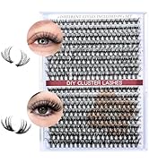 Lash clusters, DIY false eyelashes 320 PCS Individual Lashes, 30D+40D 9-16MM MIX Eyelash Extensio...
