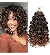 Vomella GoGo Curl Crochet Hair 8 Packs 10 Inch Water Wave Curly Crochet Hair for Black Women Ombr...