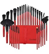 Professional Set of 32 Makeup Brushes;from an Array of Eyeshadow Foundation Brushes to a Conceale...