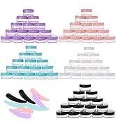 100 Count 10 gram Small Round Sample Containers with lids Cosmetic Jars Plastic Jars Makeup Conta...