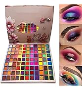 99 Colors Eyeshadow Palette, Rainbow Colors Eyeshadow Palette, Professional Matte Glitter Makeup ...