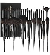 Docolor Professional Makeup Brushes Set 30Pcs Obsidian Makeup Brushes Premium Synthetic Powder Ka...