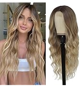 HMHIFI Long Ombre Blonde Wigs for Women 26 inch Long Wavy Middle Part Wig Ombre Blonde Wigs Upgra...