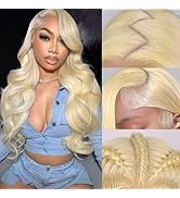 MARUOL 613 13x6 Lace Front Wig Human Hair Blonde Wig Human Hair Body Wave HD Transparent Lace Fro...