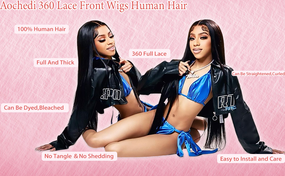 360 lace front wigs human hair