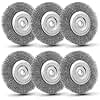 LEIFIDE 6pcs 6inch Bench Grinder Wire Wheel with Washer Wire Wheel Brush for Bench Grinder 0.012