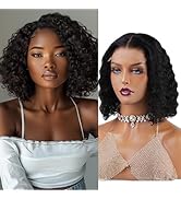 5x5 Real HD Lace Bob Wigs Human Hair, 180% Density Deep Wave Ultra-thin HD Lace Glueless Bob Wigs...