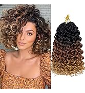 Vomella GoGo Curl Crochet Hair 8 Packs Water Wave Hair 10 Inch Curly Crochet Hair for Women Short...