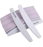 25 Pieces 100/180 Grits Nail Files and Buffers Professional Double Sided Emery Boards Manicure To...