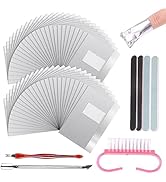 Nail Polish Remover Foil Wraps, 100Pcs Soak Off Gel Nail Polish Remover with Pre-attached Lint Fr...