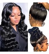 360 Body Wave Lace Front Wigs Human Hair Glueless Wigs Human Hair Pre Plucked Natural Hairline Br...
