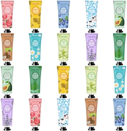 20 Pack Mini Body Lotion Gift Bulk for Dry Skin,Travel Size Small Body Cream With Shea Butter Natural Fragrance Moisturizing Body Lotion for Women Men,Stocking Stuffers Christmas Thank You Gift
