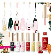 beetles Gel Polish Nail Art Liner Set 6 Pcs Black White Red Gold Silver Glitters Colors Paint Swi...