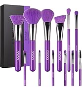 Docolor Makeup Brushes 10Pcs Makeup Brush Set Premium Synthetic Powder Kabuki Foundation Contour ...
