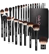 25 pcs Makeup Brush Set Holder Black Professional Kabuki Powder Concealers Eye shadows Blush Eyel...