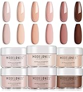 Modelones Acrylic Powder, 6 Pcs Nude Nail Acrylic Powder Set All Seasons Skin Tones Brown Neutral...