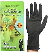 PERFEHAIR Black Reusable Latex Gloves, Salon Hair Color Dye Gloves-Medium Size (Pack of 10)