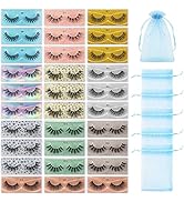 MAGEFY 6 Styles Faux Mink Eyelashes, Natural Look to Dramatic Fluffy False Eyelashes