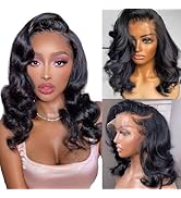 Lace Front Wigs Human Hair Short Bob Wigs 13x4 Body Wave Lace Frontal Wig Pre Plucked with Baby H...