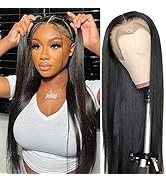 Straight 13x4 Lace Front Wigs Human Hair Hd Transparent Lace Frontal Wig Pre Plucked with Baby Ha...