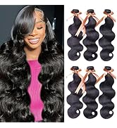 ALLRUN Body Wave Bundles 100% Unprocessed Brazilian Virgin Hair Body Wave 3 Bundles Human Hair Ex...