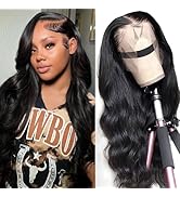 Body Wave Lace Front Wigs Human Hair Pre Plucked 13x4 HD Transparent Lace Frontal Wig with Baby H...