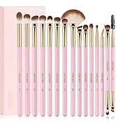 Docolor Eye Makeup Brushes 15Pcs Eyeshadow Brush Set with Soft Synthetic Hairs Professional Eye S...