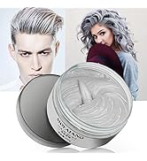 Silver Gray Temporary Hair Dye Wax Natural Instant Hair Color Wax Pomades 7.06 oz, Hair Styling C...