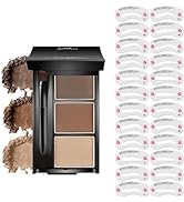 ZHISHUDL Eyebrow Stamp Stencil Kit Eye Brow Stencil Kit Brow Stamp Kit Long Lasting Waterproof Ey...