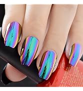 CoolNail Ballerina Coffin Nails Mirror Chrome False Nail Solid Reflection Magic Mirror Effect Gre...