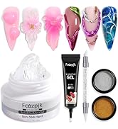Fcozpjk 30g Solid Builder Gel For Nails and 15g Liner Gel Polish, Clear Non-sticky Hard Gel for N...