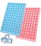 2PCS Ice Cube Trays for Freezer 96 Cavities Diamond Shape Small Ice Cube Trays Easy-Release Ice T...