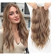 EMMOR 20 Inch Wavy Hair Toppers,Premium Synthetic Long Curly Hairpieces with 6