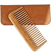 Onedor Handmade 100% Natural Green Sandalwood Hair Combs - Anti-Static Sandalwood Scent Natural H...