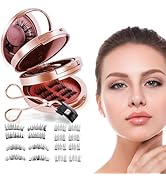 Magnetic Eyelashes, Reusable Upgraded Dual 3D 5D False Magnetic Eyelashes Extension Kit with Appl...
