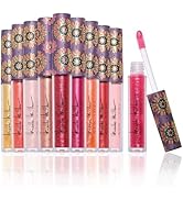 Nicole Miller Lip Gloss Collection Shimmery Glosses for Women and Girls Long Lasting Color Set wi...
