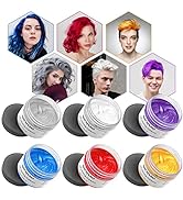 Hair Color Wax Pomades 4.23oz Natural Hair Coloring Wax Materials Disposable Hair Styling Clays A...