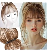 EMMOR Clip in Bangs, 100% Human Hair Bangs with 3 Non-slip Clips, 360°Cover Top HairPieces with 5...